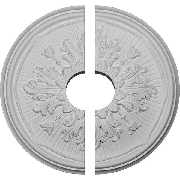 Ekena Millwork Luton Ceiling Medallion, Two Piece (Fits Canopies up to 3 1/2"), 15 3/4"OD x 3 1/2"ID x 5/8"P CM16LU2-03500 - main